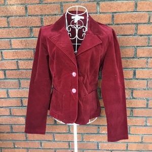 Vintage la belle velvet red maroon blazer
